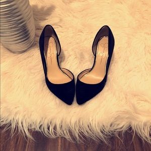 Jessica Simpson Velvet Heels
